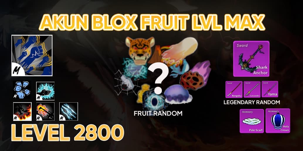 Akun Blox Fruit - Godhuman + Shark Anchor (DataPolos