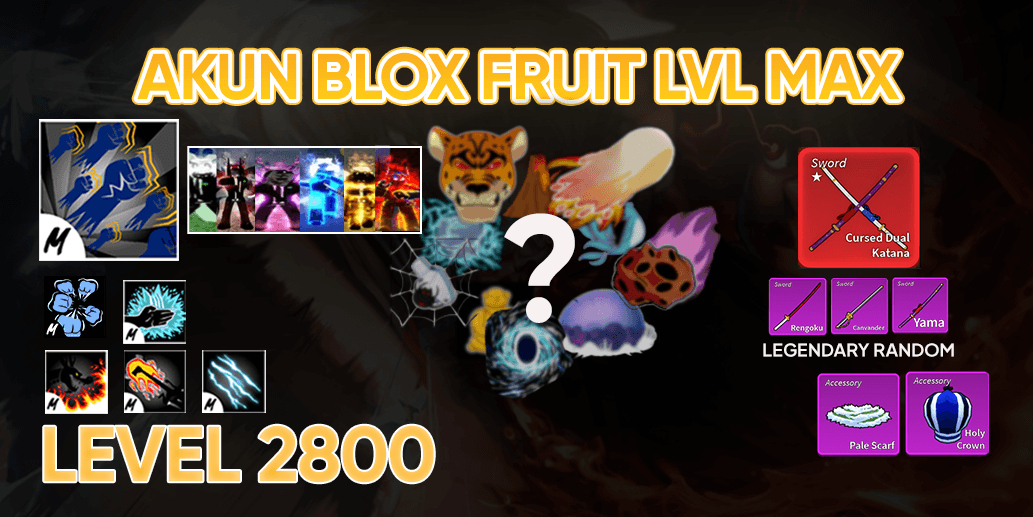 Akun Blox Fruit level max - Godhuman + CDK + 6 Race Full Gear (Mink,Sky,Human,Shark,Ghoul,Cyborg)