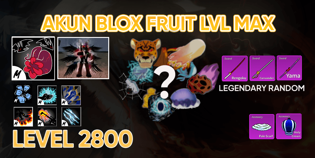 Akun Blox Fruit level max - Godhuman + Sanguine + Race V4 Ghoul Full Gear
