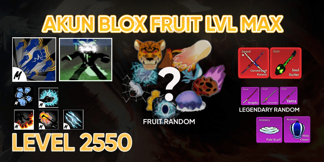 Akun Blox Fruit Level max - Godhuman + CDK + SG + Race Mink V4 Full Gear T10
