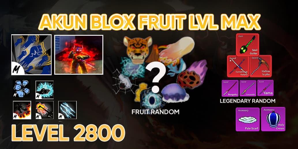 Akun Blox Fruit - Godhuman + CDK + V4 Human Full Gear
