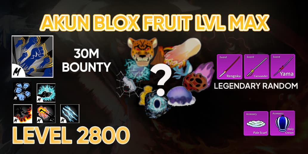 Akun Blox Fruit - Godhuman + 30m Bounty