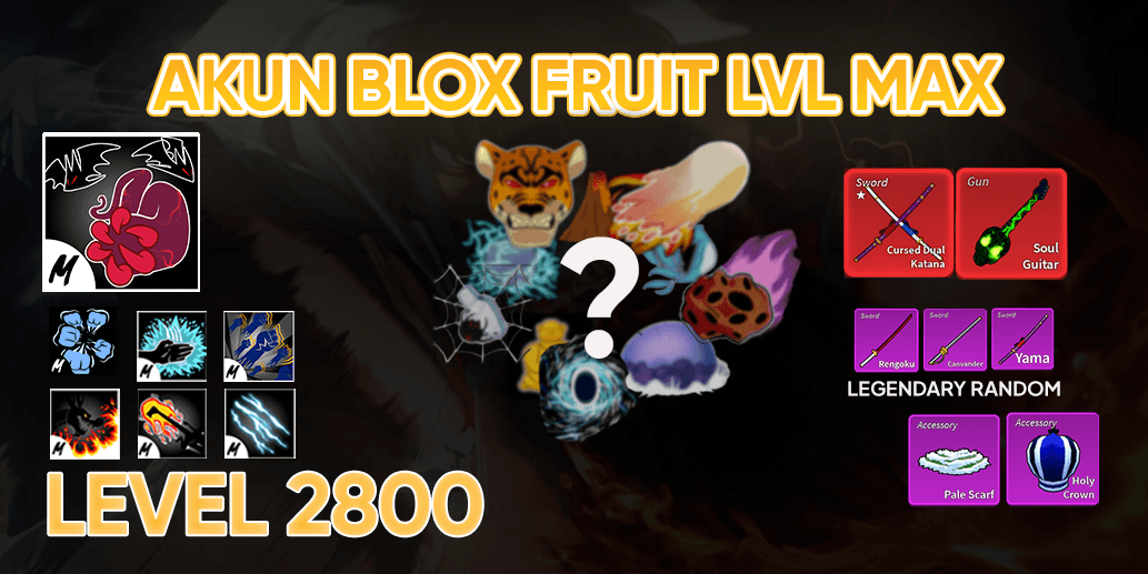 Akun Blox Fruit level max - Godhuman + Sanguine + CDK + SG