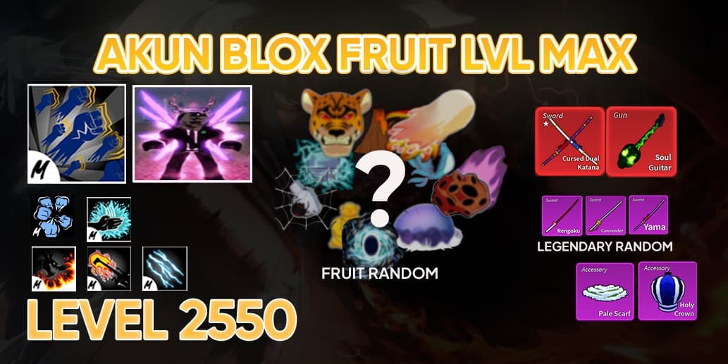 Akun Blox Fruit Level max - Godhuman + CDK + SG + Race Cyborg V4 Full Gear T10