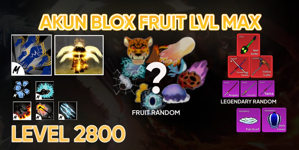 Akun Blox Fruit Level max - Godhuman + CDK + SG + Race Sky V4 Full Gear
