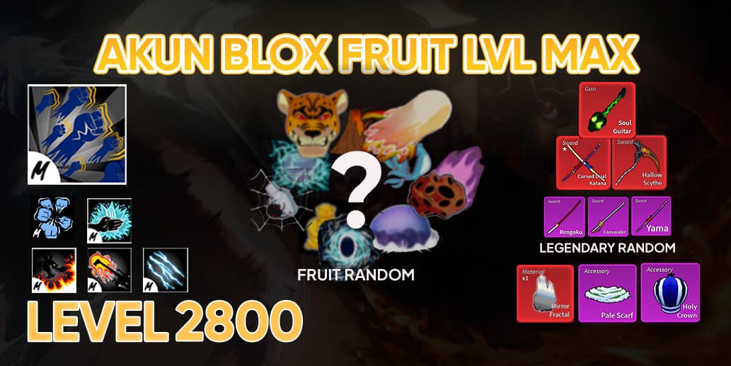 Akun Blox Fruit Level max - Godhuman + CDK + SG + MM